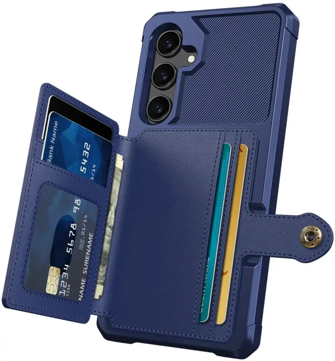 Selected Portemonnee Hoesje Samsung Galaxy S24 FE - 4 Pasjes - Blauw