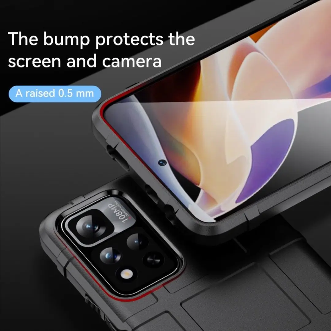 Selected Rugged Shield Hoesje Xiaomi Redmi Note 11 Pro 5G - Zwart