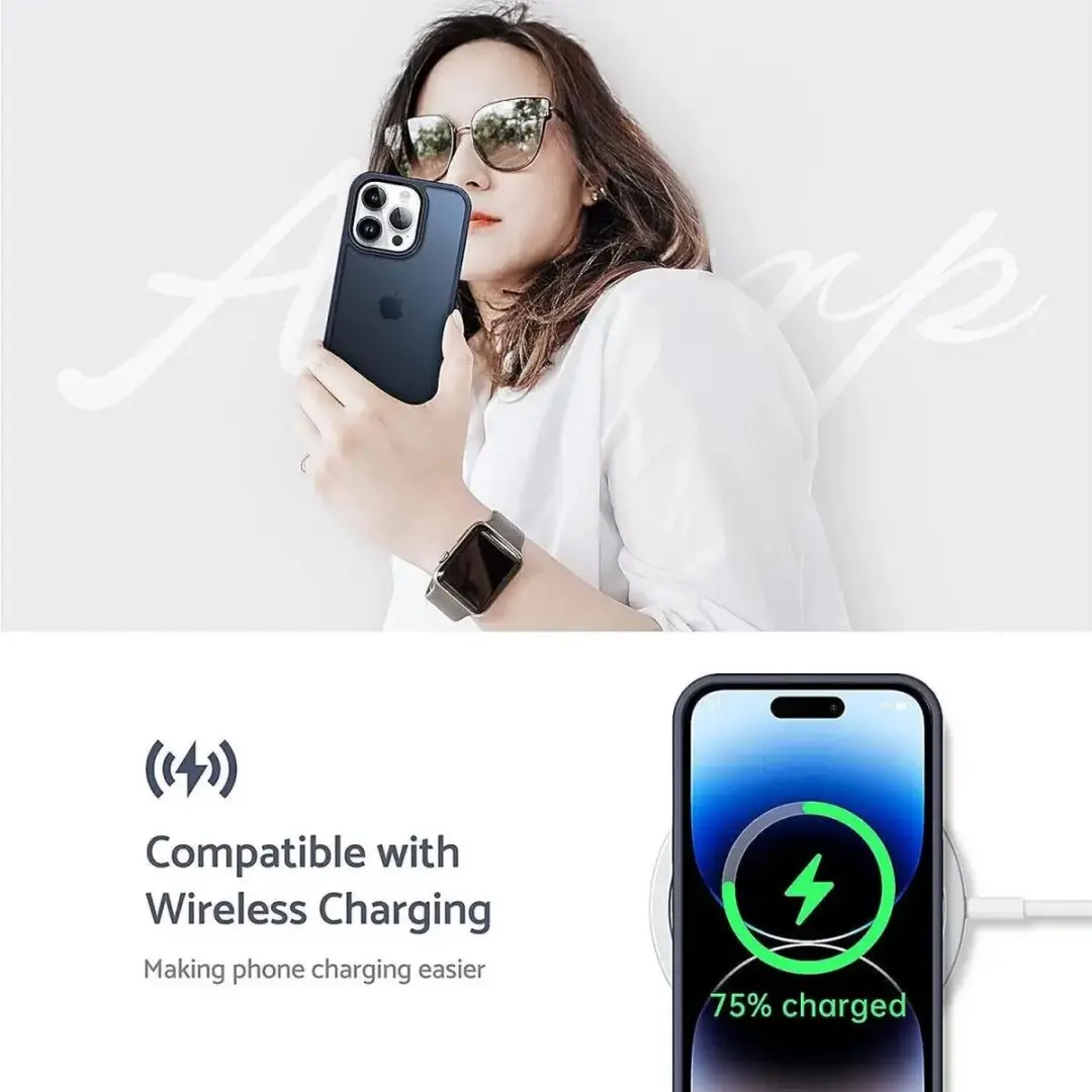 Selected by GSMpunt.nl iPhone 15 Pro Hoesje - Matte Back Cover - Donkerblauw