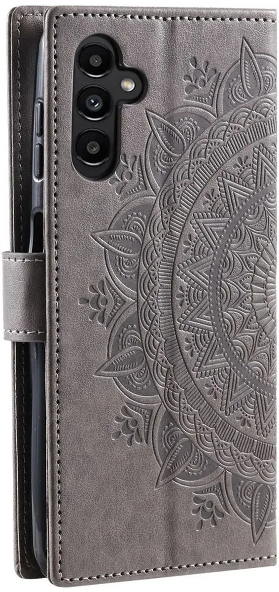 Selected Hoesje Samsung Galaxy A35 Mandala - Pasjeshouder 3 Stuks - Zwart