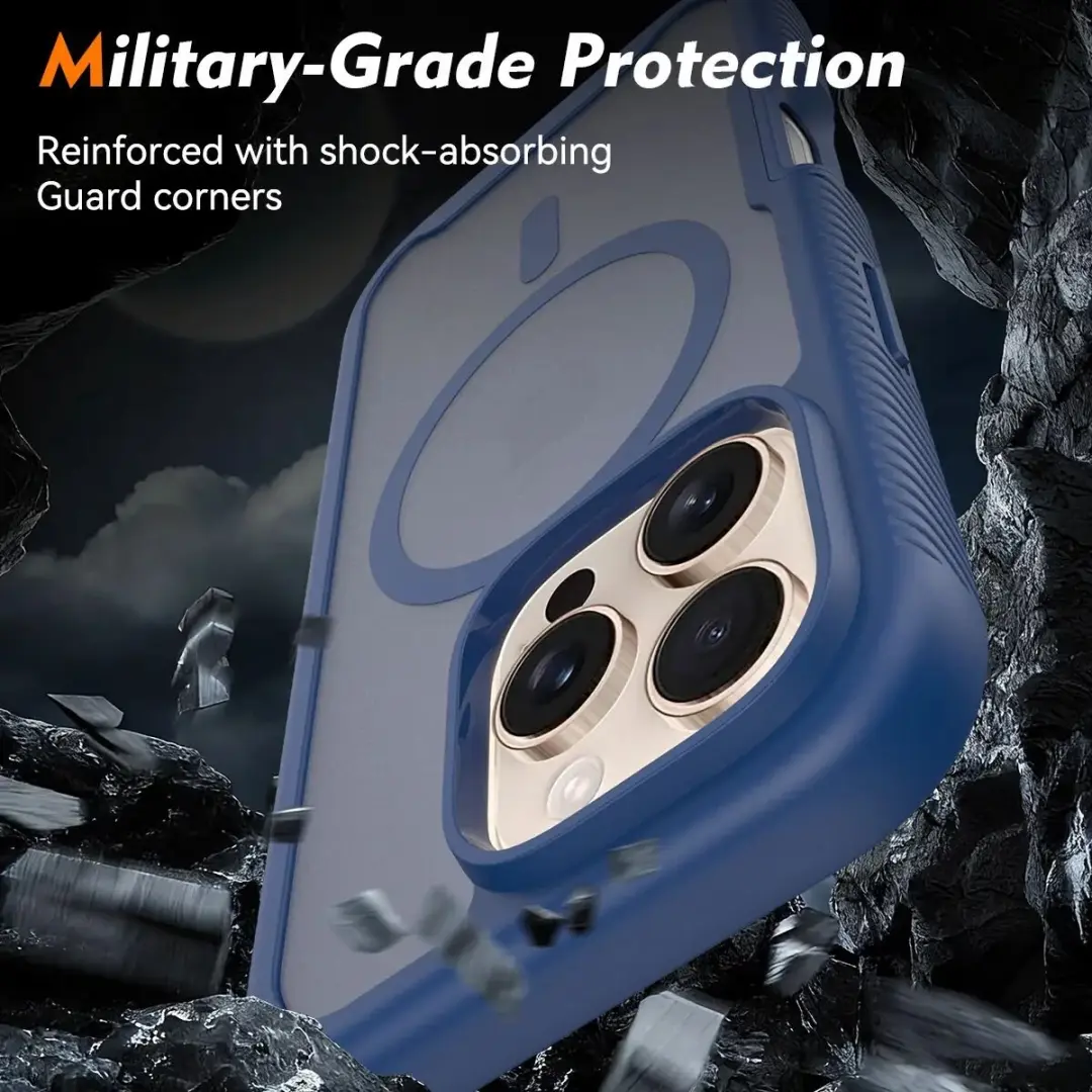 Selected by GSMpunt.nl iPhone 16 Pro Hoesje Matte Blauw - MagSafe - afbeelding 6 van 6