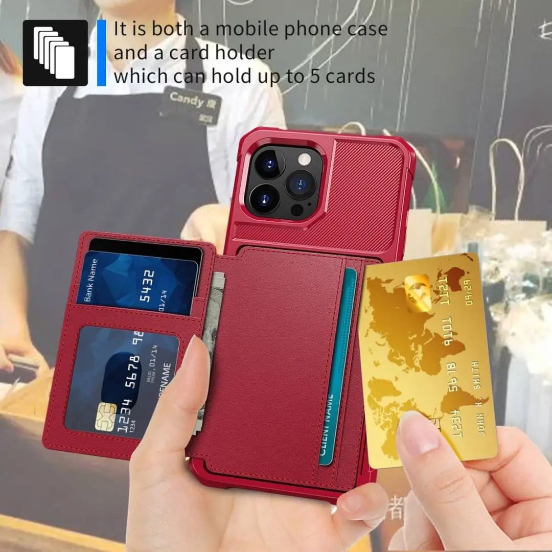 Selected Portemonnee Hoesje iPhone 14 Pro Max - Rood