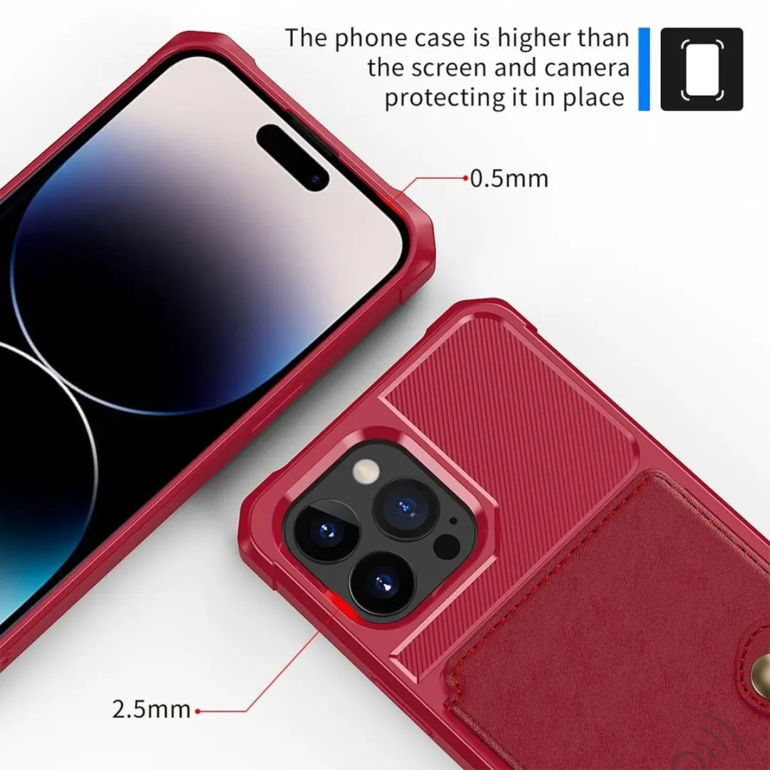 Selected Portemonnee Hoesje iPhone 14 Pro Max - Rood