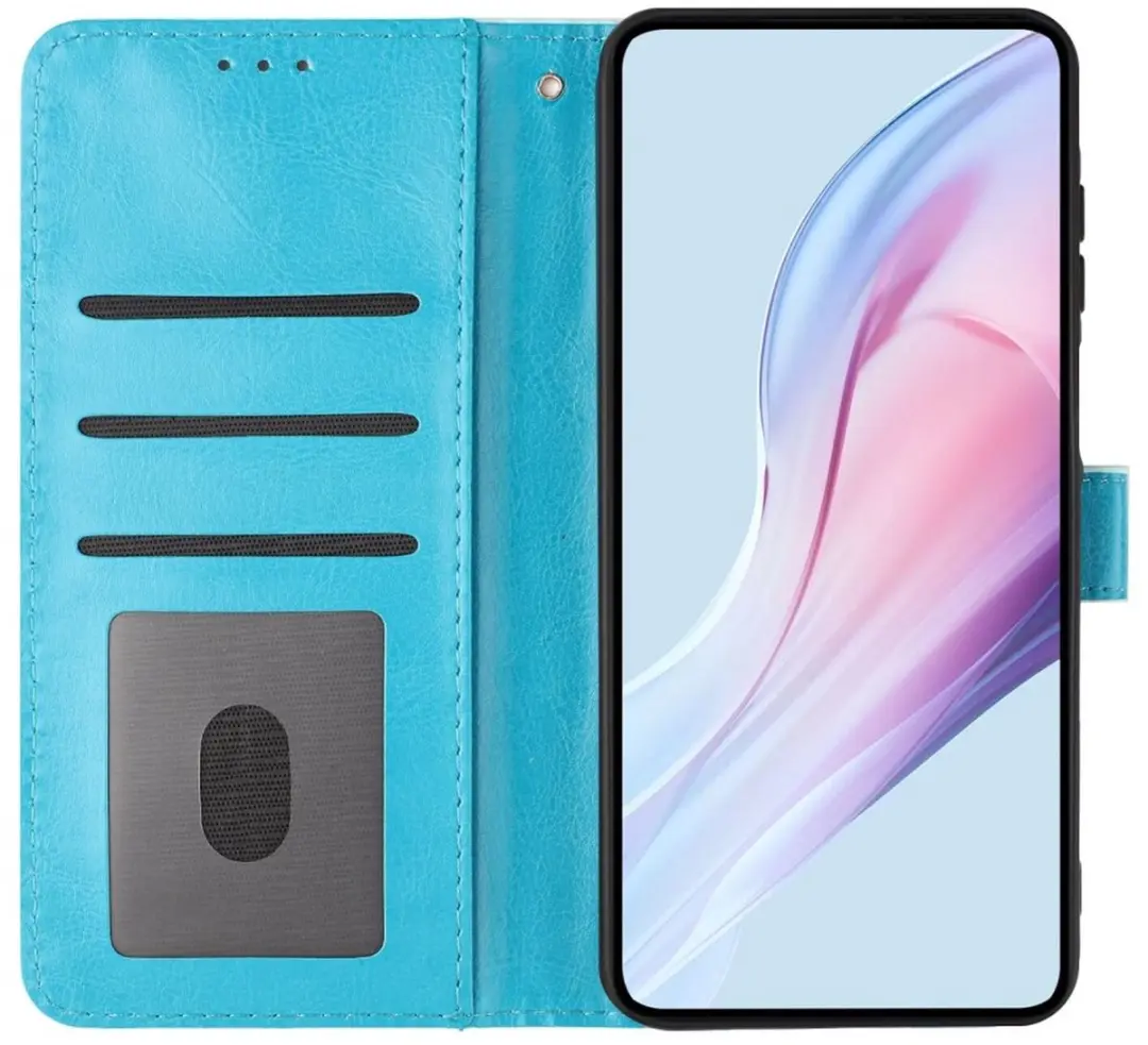 Selected Hoesje Samsung Galaxy A16 Polka Dot Wallet - Blauw