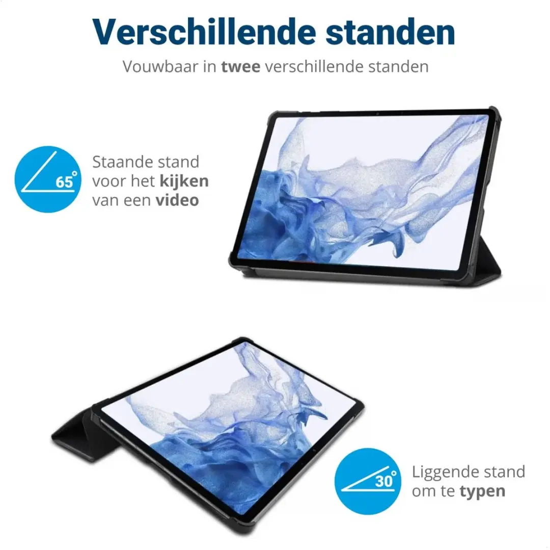 Selected Tablethoes Samsung Galaxy Tab A11 Book Case - Kunstleder Zwart
