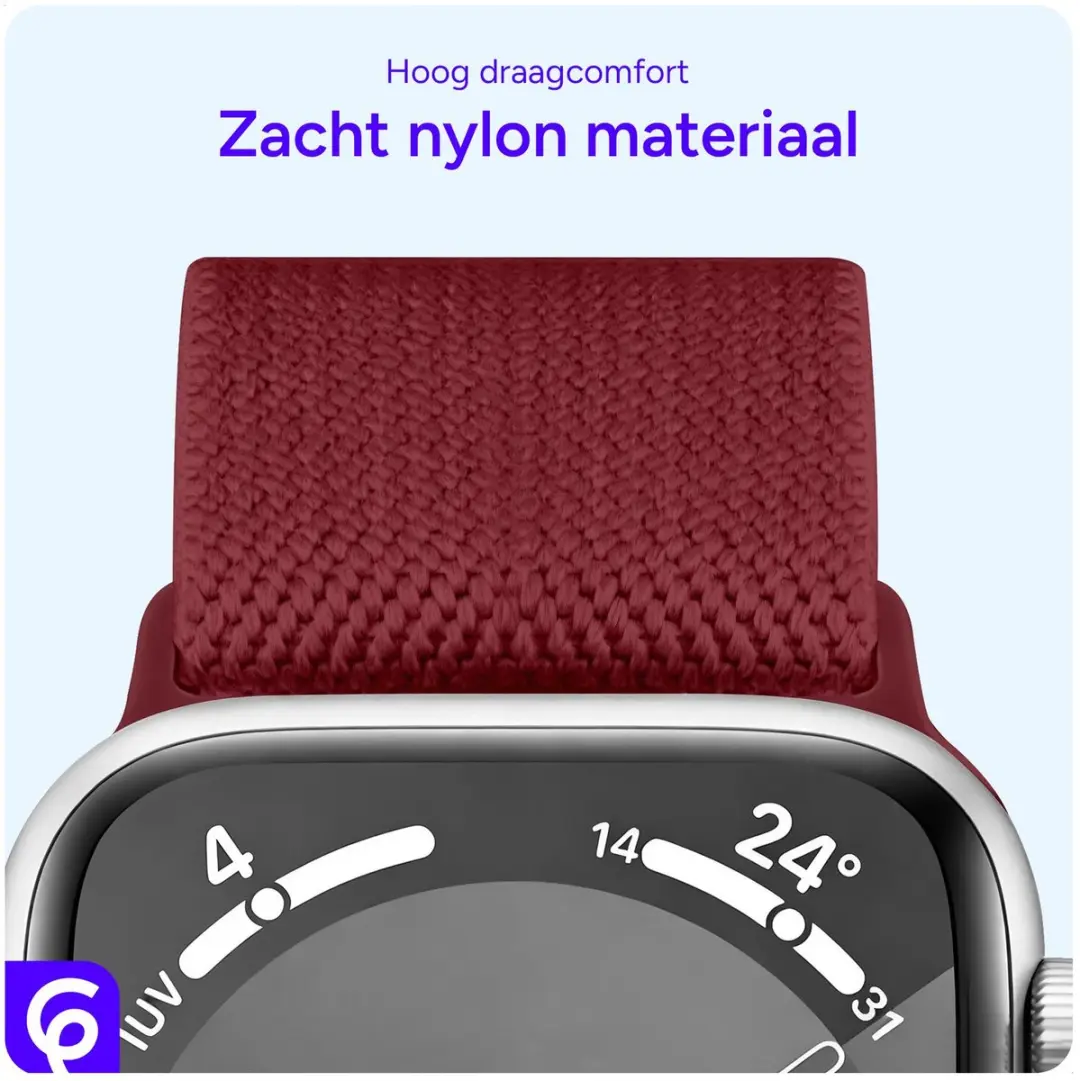 Selected SBG Nylon Horlogeband Apple Watch - Bordeaux - One Size
