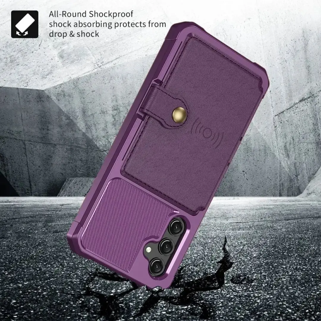 Selected Portemonnee Hoesje Samsung Galaxy A25 - 4 Pasjes - Paars