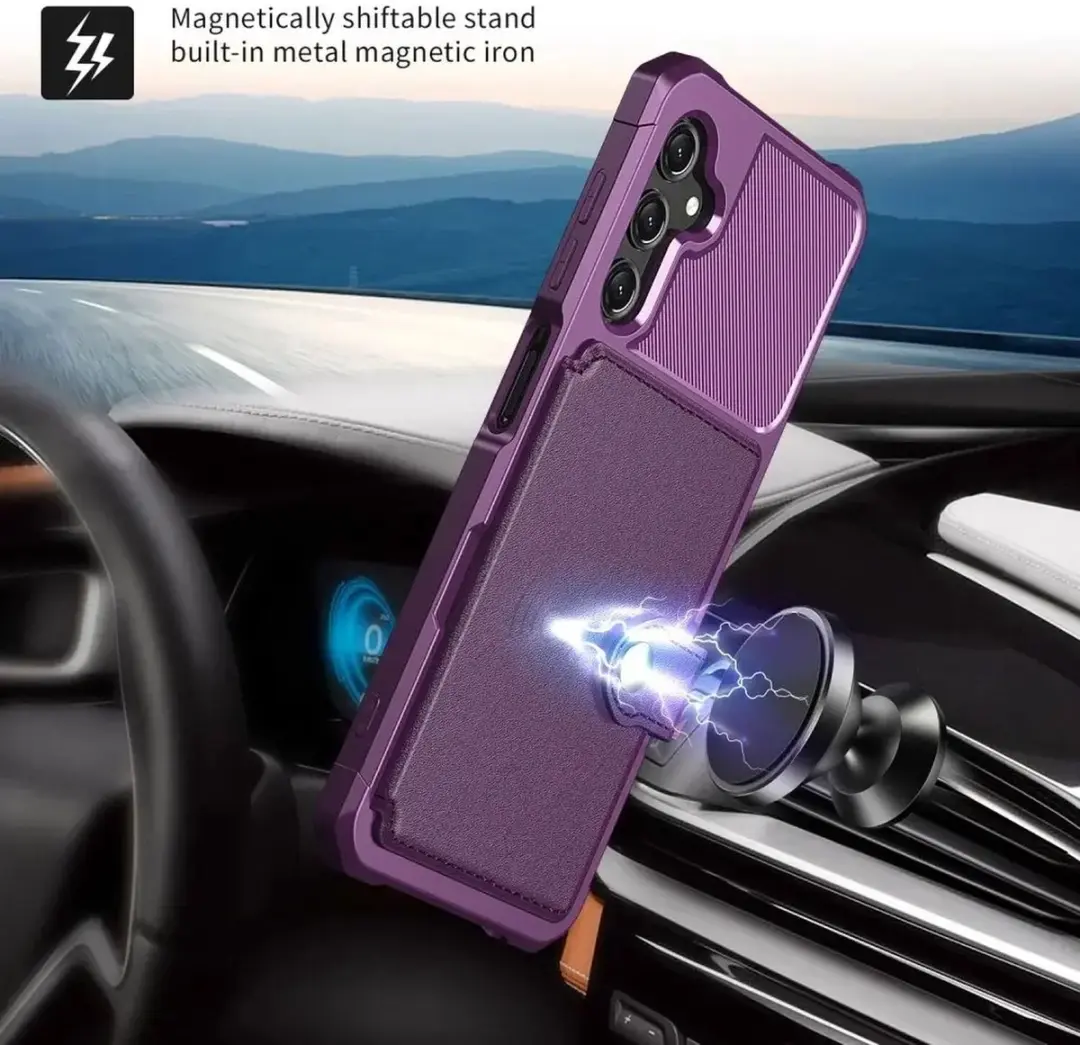 Selected Portemonnee Hoesje Samsung Galaxy A25 - 4 Pasjes - Paars