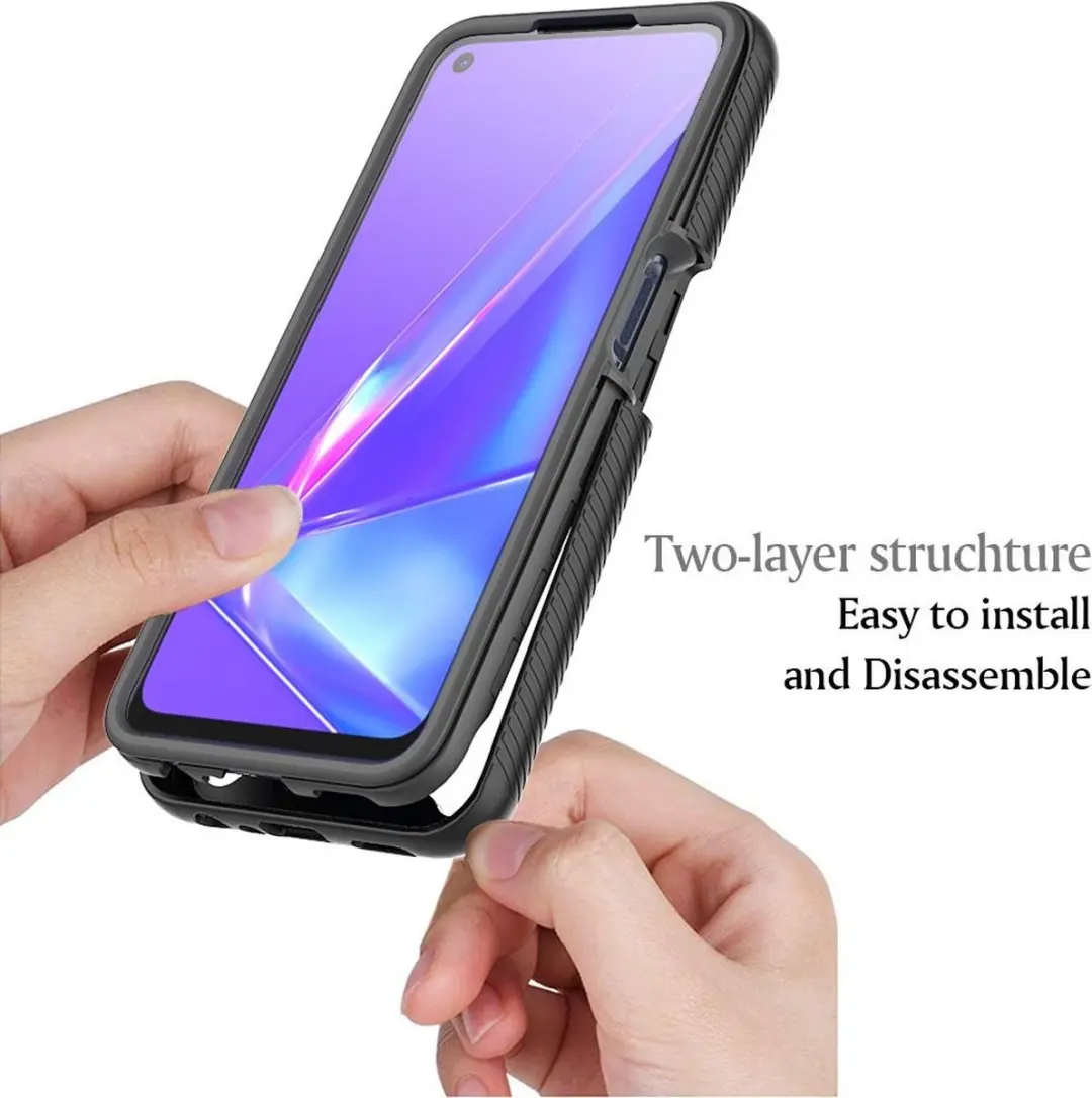 Oppo A52/A72 Hoesje - Full Protect - Doorzichtig/Zwart - afbeelding 6 van 6
