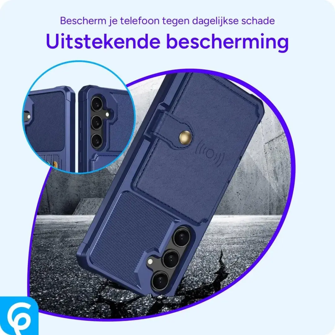 Selected Portemonnee Hoesje Samsung Galaxy A56 - 4 Pasjes - Blauw