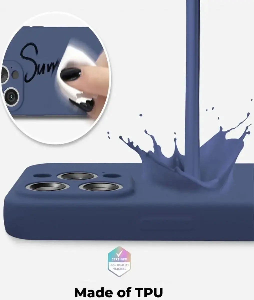 Selected by GSMpunt Apple iPhone 15 Pro Hoesje - Donkerblauw TPU