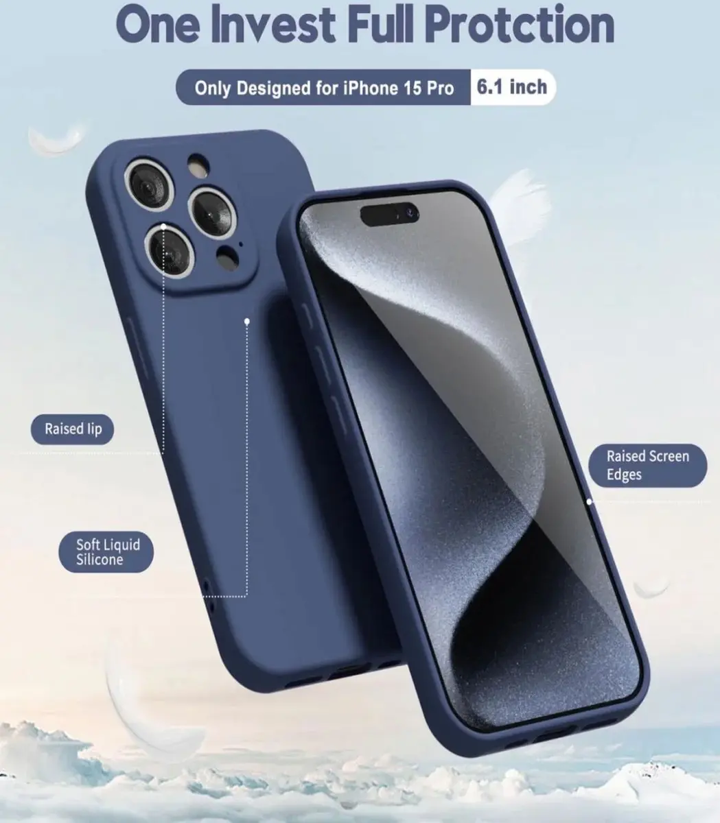 Selected by GSMpunt Apple iPhone 15 Pro Hoesje - Donkerblauw TPU - afbeelding 6 van 6