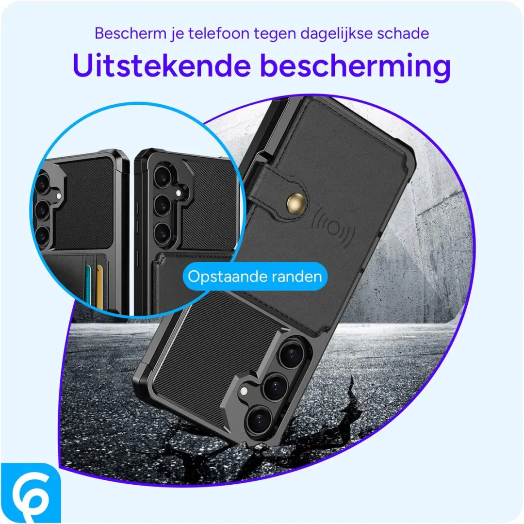 Selected Portemonnee Hoesje Samsung Galaxy A55 - 4 Pasjes - Zwart
