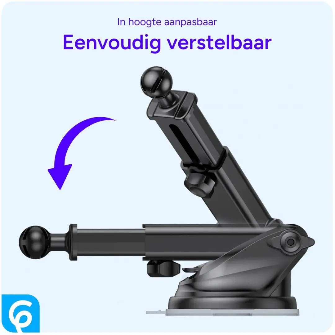 SBG Tablet/Telhouder Auto Zuignap - 6-12.9" - Zwart - afbeelding 6 van 6