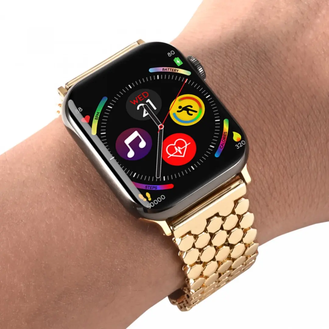Selected Honingraat RVS Band - Apple Watch 42mm/40mm Goud
