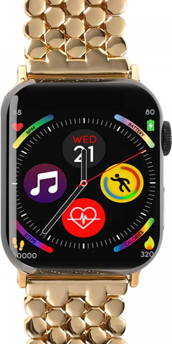 Selected Honingraat RVS Band - Apple Watch 42mm/40mm Goud - afbeelding 6 van 6
