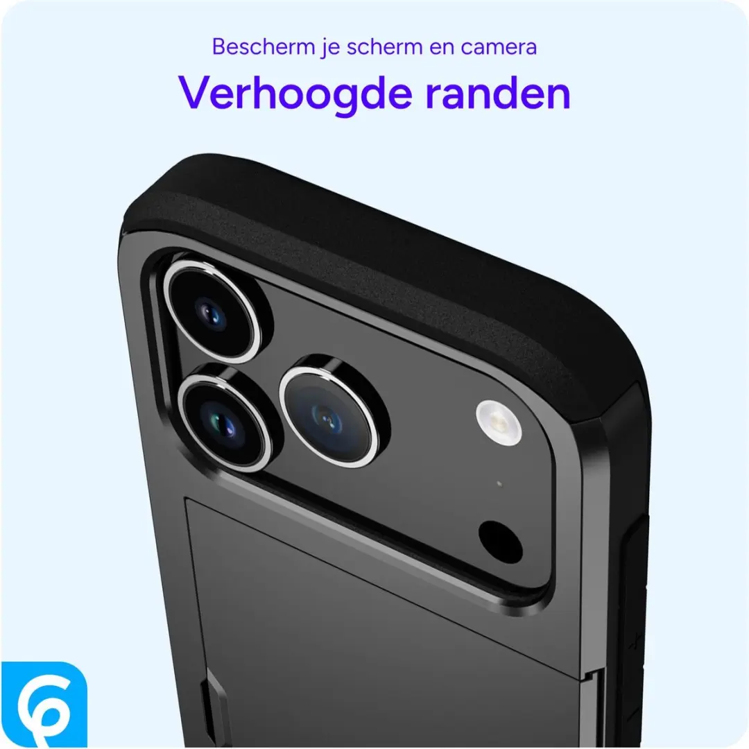 Selected Hoesje iPhone 17 Pro Max Kaarthouder - 2 Pasjes Zwart