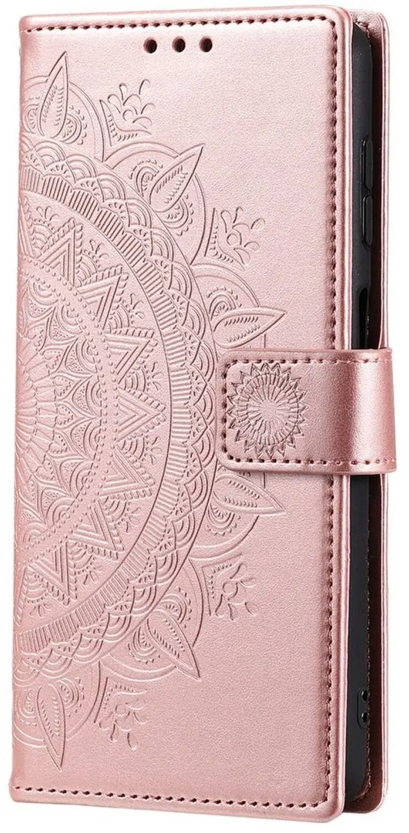 Selected Hoesje Motorola Moto G86 Mandala - Roze Goud - 3 Pasjes