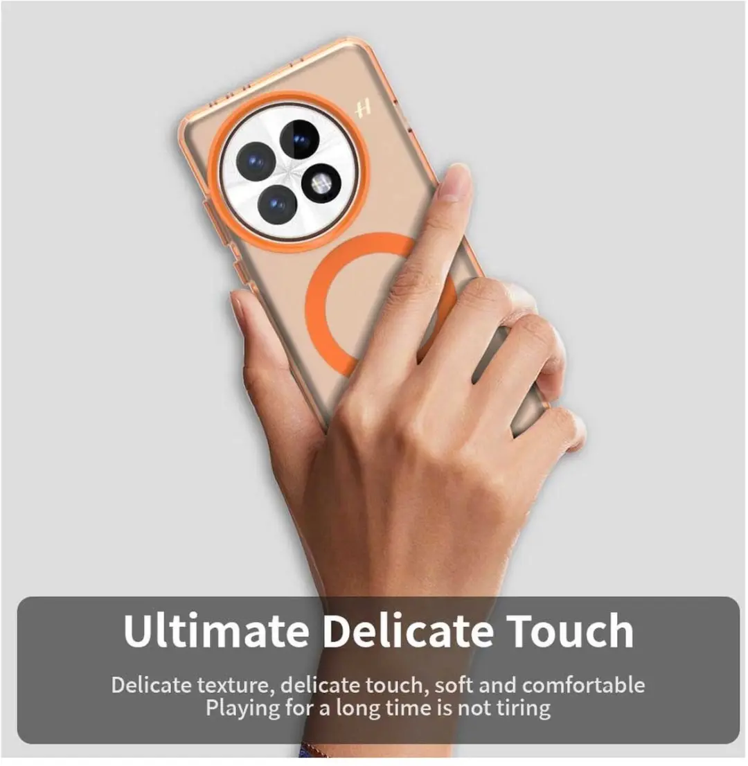 Selected MagSafe Backcover OnePlus 13 - Oranje & Transparant
