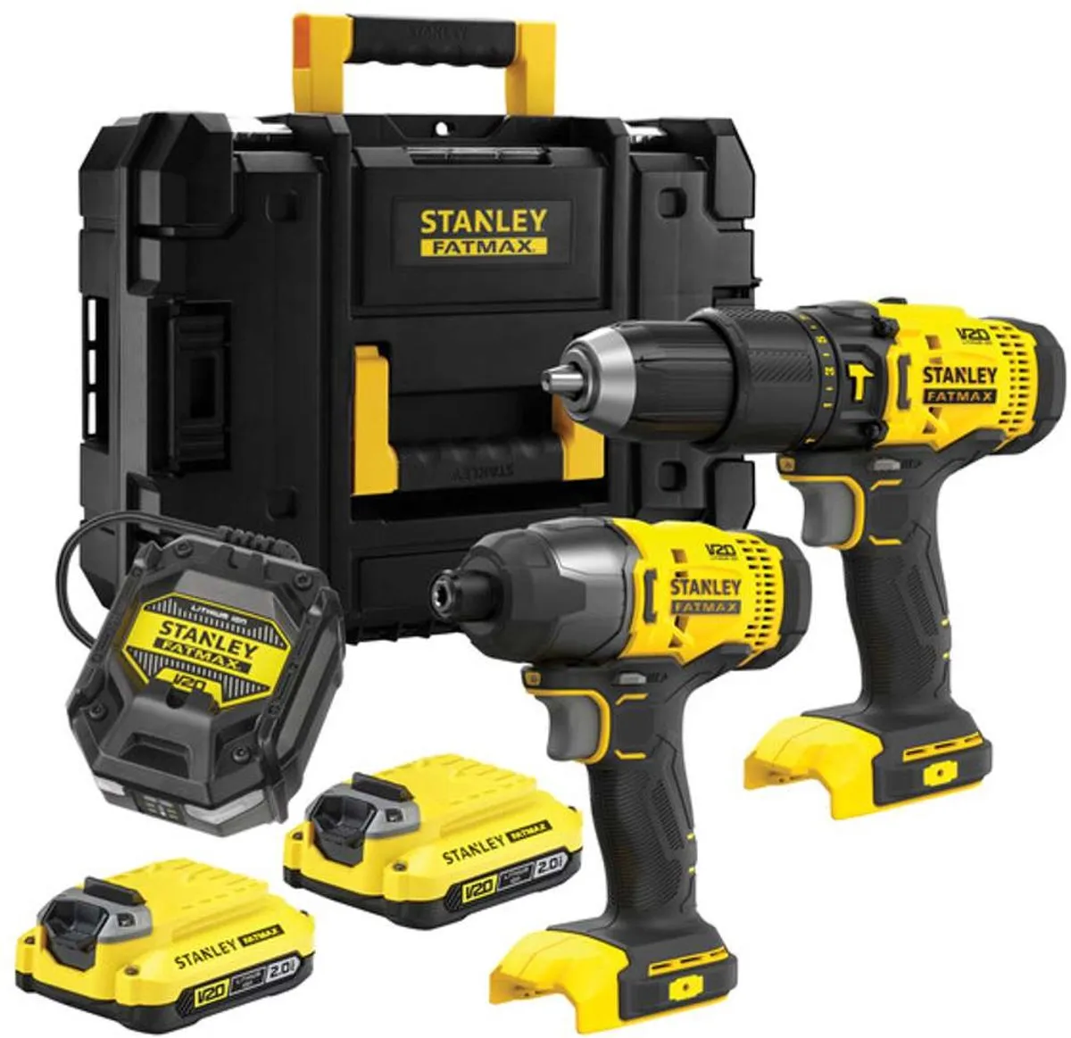 Stanley FatMax V20 SFMCK465D2T-QW Schroef-/klopboormachine - 2x 2.0Ah