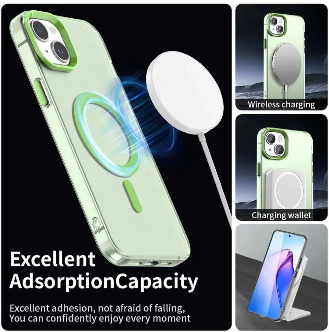Selected Backcover Hoesje iPhone 14/13 MagSafe - Groen Transparant - afbeelding 6 van 6