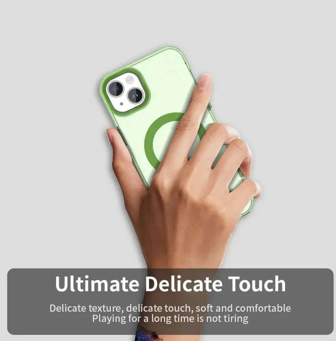 Selected Backcover Hoesje iPhone 14/13 MagSafe - Groen Transparant