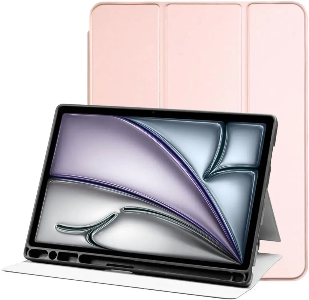 Selected by GSMpunt Tablethoes Apple iPad Air 11 Tri-Fold Kunstleer Roze