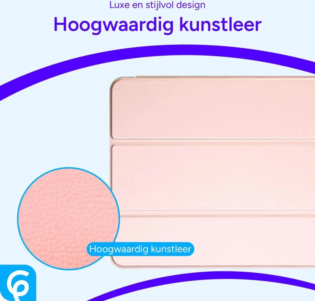 Selected by GSMpunt Tablethoes Apple iPad Air 11 Tri-Fold Kunstleer Roze