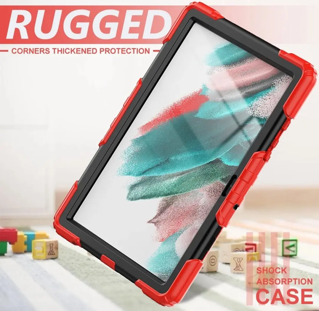 Selected Hoes Samsung Galaxy Tab A8 2021 - Rood - met Screenprotector
