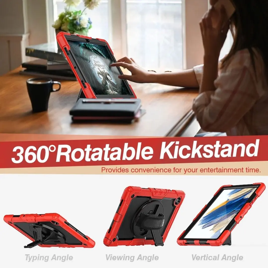 Selected Hoes Samsung Galaxy Tab A8 2021 - Rood - met Screenprotector