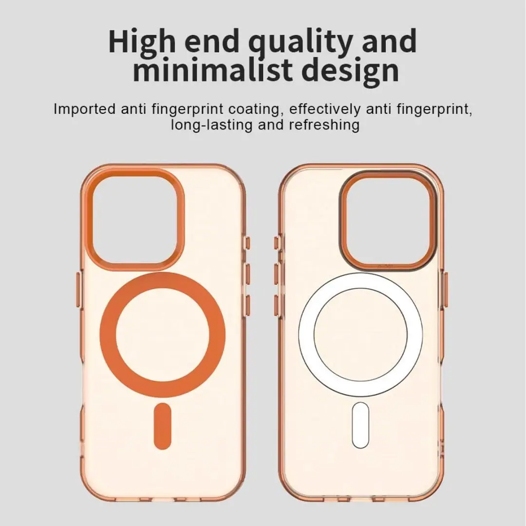 Selected MagSafe Backcover iPhone 16 Pro Max - Oranje & Transparant