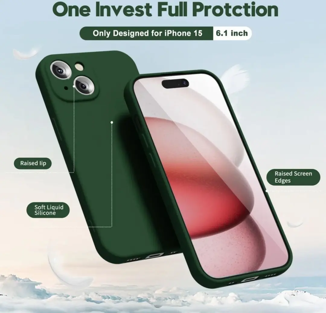 Selected by GSMpunt Apple iPhone 15 Hoesje - Dun TPU - Donkergroen