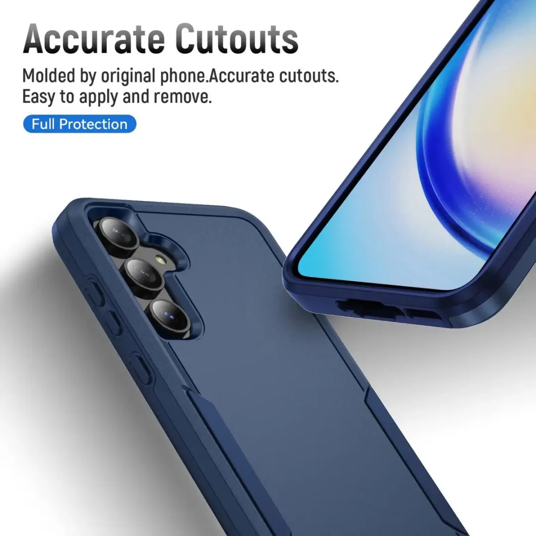 Selected Back Cover Samsung Galaxy A55 Rugged Hoesje - Blauw