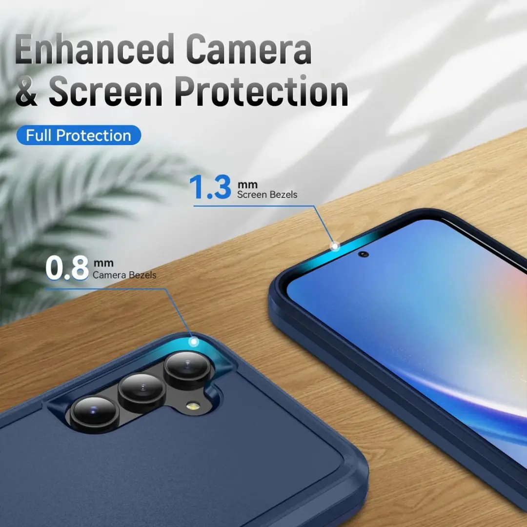 Selected Back Cover Samsung Galaxy A55 Rugged Hoesje - Blauw