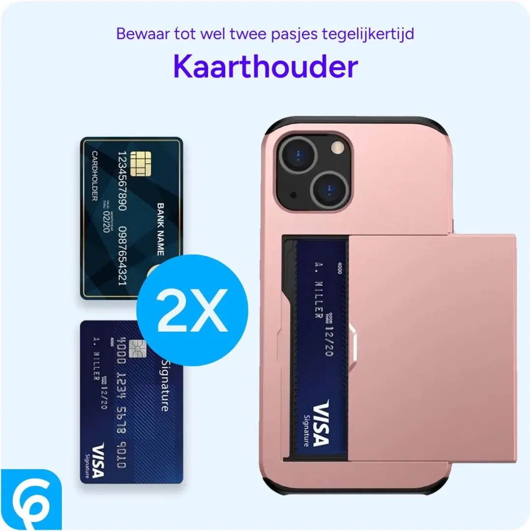 Selected Hoesje Samsung Galaxy S24 Roze - 2 Kaarthouders