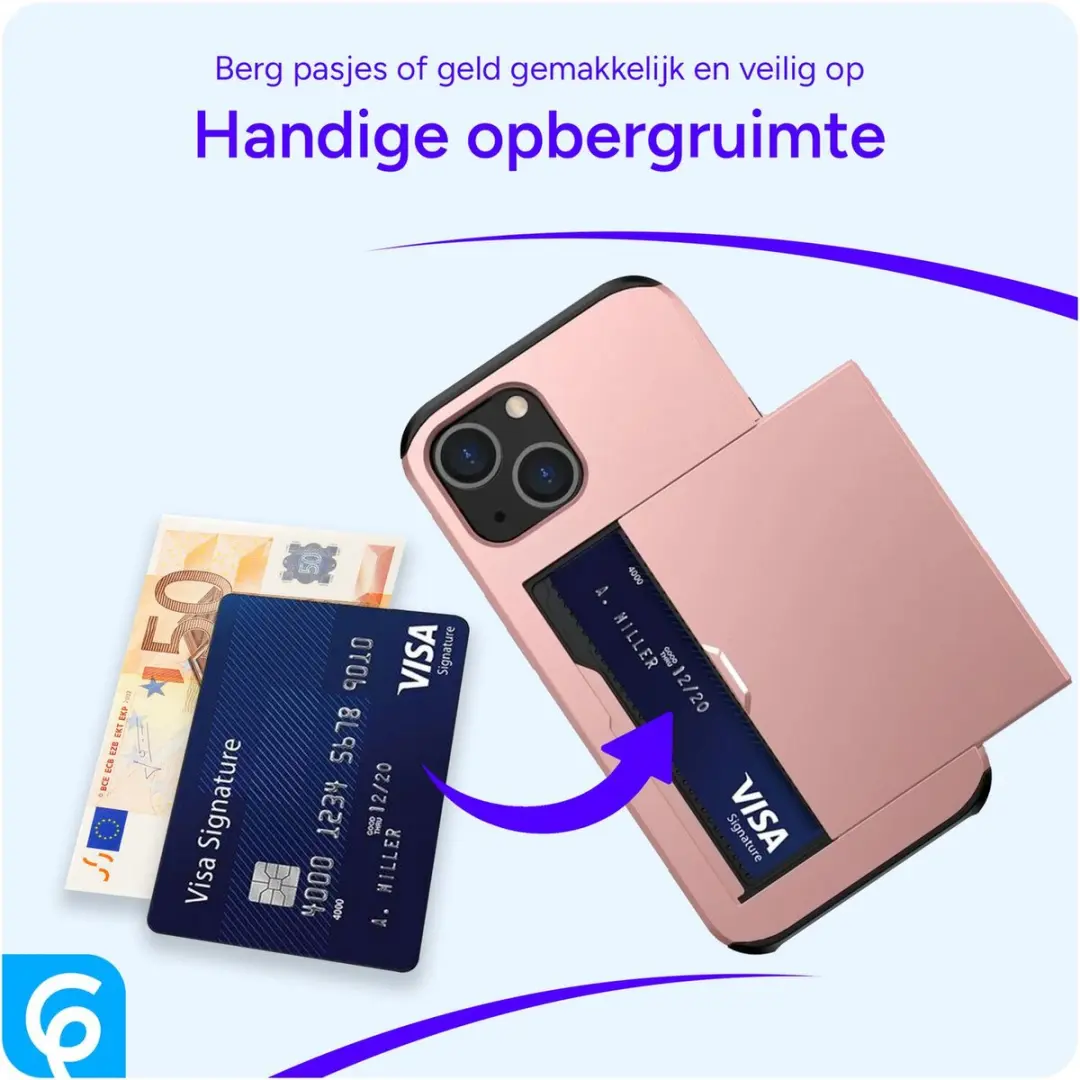 Selected Hoesje Samsung Galaxy S24 Roze - 2 Kaarthouders