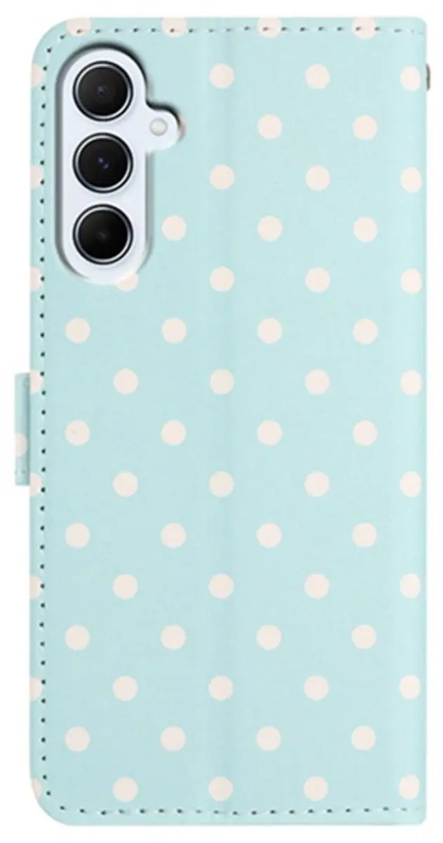 Selected Hoesje Samsung Galaxy A56 Polka Dot Wallet - Blauw - afbeelding 6 van 6