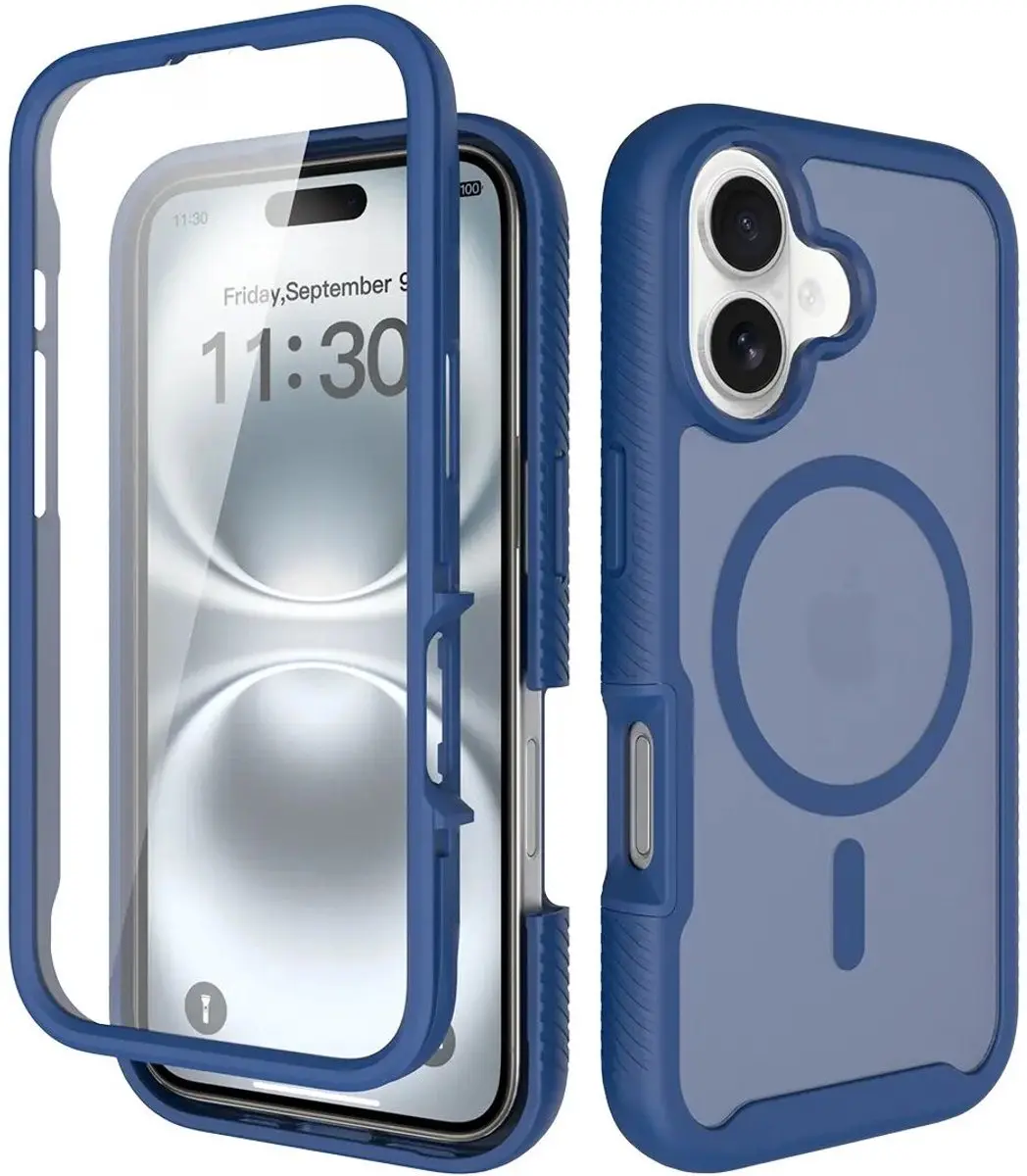 Selected by GSMpunt.nl iPhone 16 Hoesje Matte Blauw