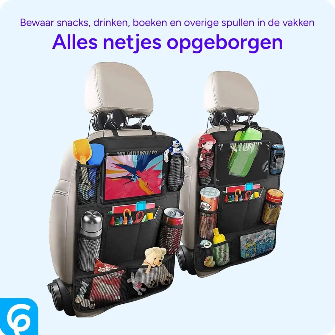 Selected Autostoel Organizer - 2-Pack Zwart