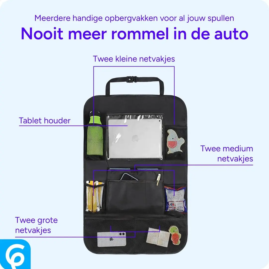 Selected Autostoel Organizer - 2-Pack Zwart