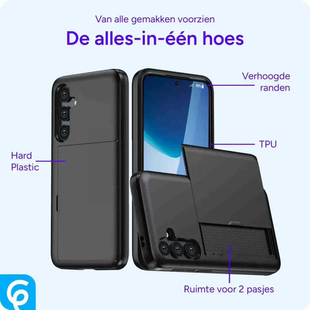 Selected Hoesje Samsung Galaxy S24 Kaarthouder - 2 Pasjes Zwart