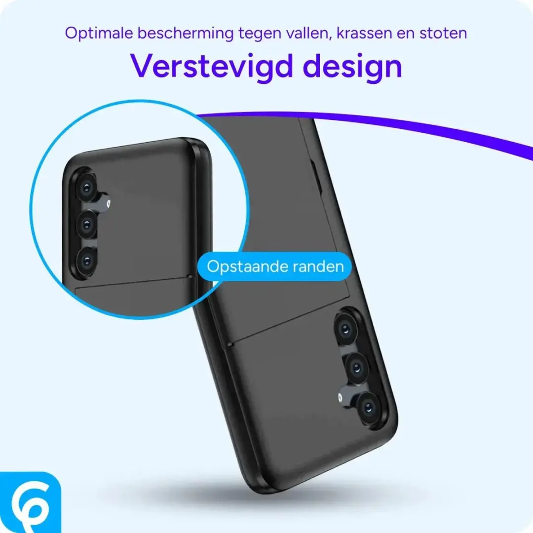 Selected Hoesje Samsung Galaxy S24 Kaarthouder - 2 Pasjes Zwart