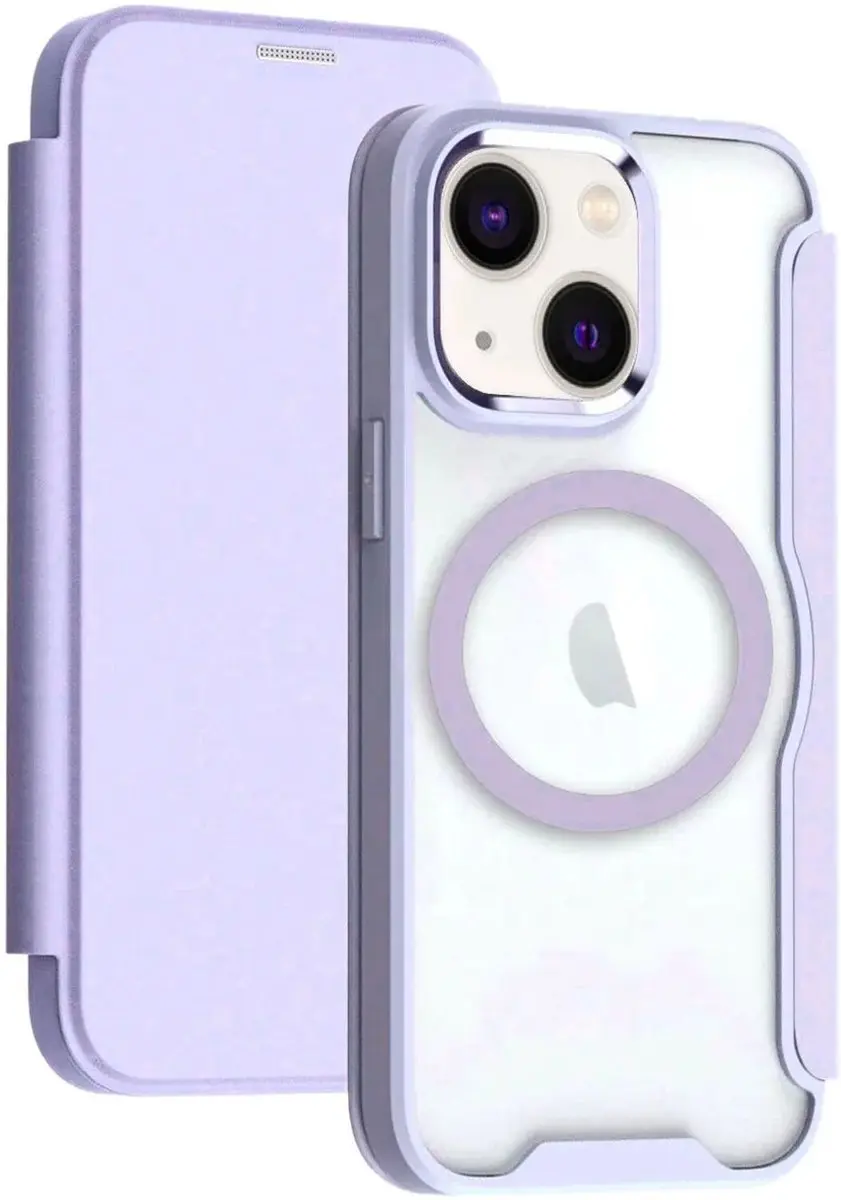 Selected Portemonnee Hoesje iPhone 13/14 MagSafe Paars