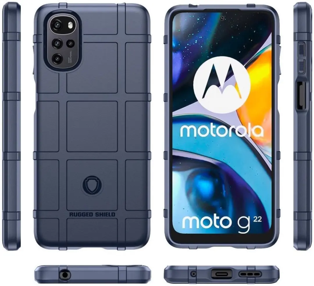 Selected Rugged Shield Hoesje Motorola Moto E32 - Blauw