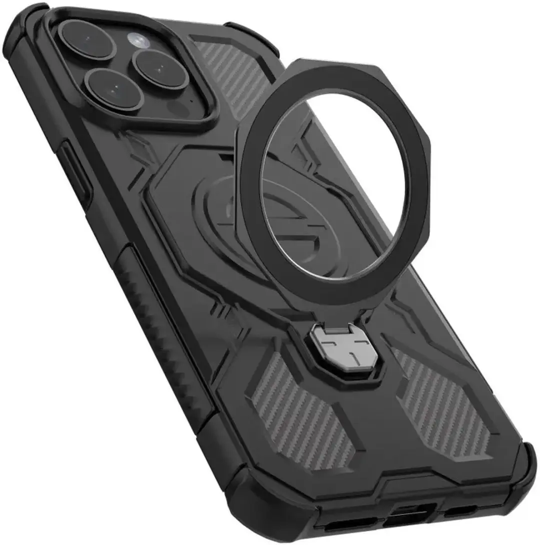 Selected iPhone 15 Pro Hoesje - MagSafe Kickstand Zwart