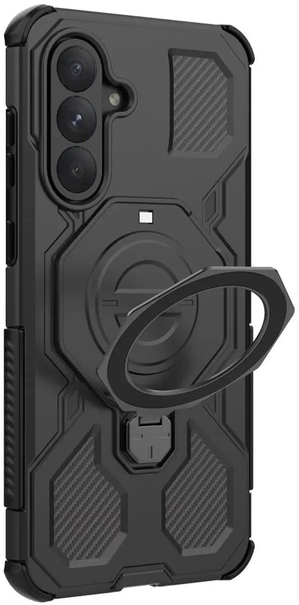 Selected Hoesje Samsung Galaxy A56 MagSafe Zwart - 360° Draaibare Stand