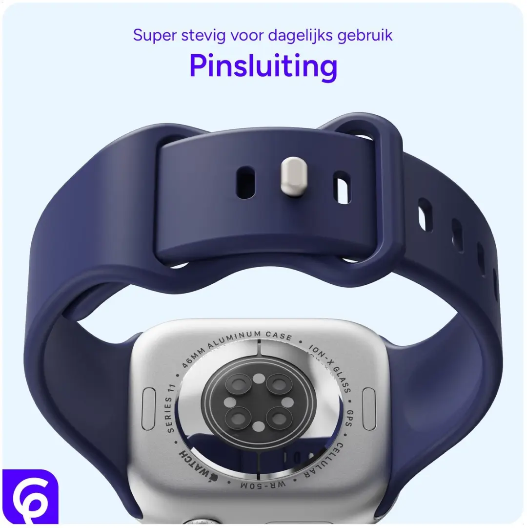 Selected SBG Siliconen Bandje Apple Watch 38-42mm - Midnight Blue