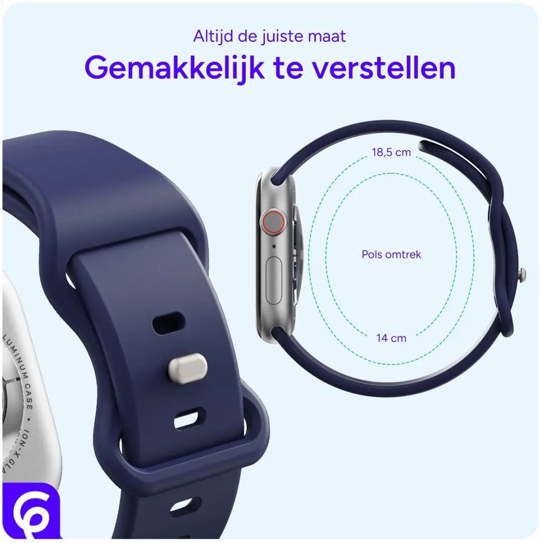 Selected SBG Siliconen Bandje Apple Watch 38-42mm - Midnight Blue