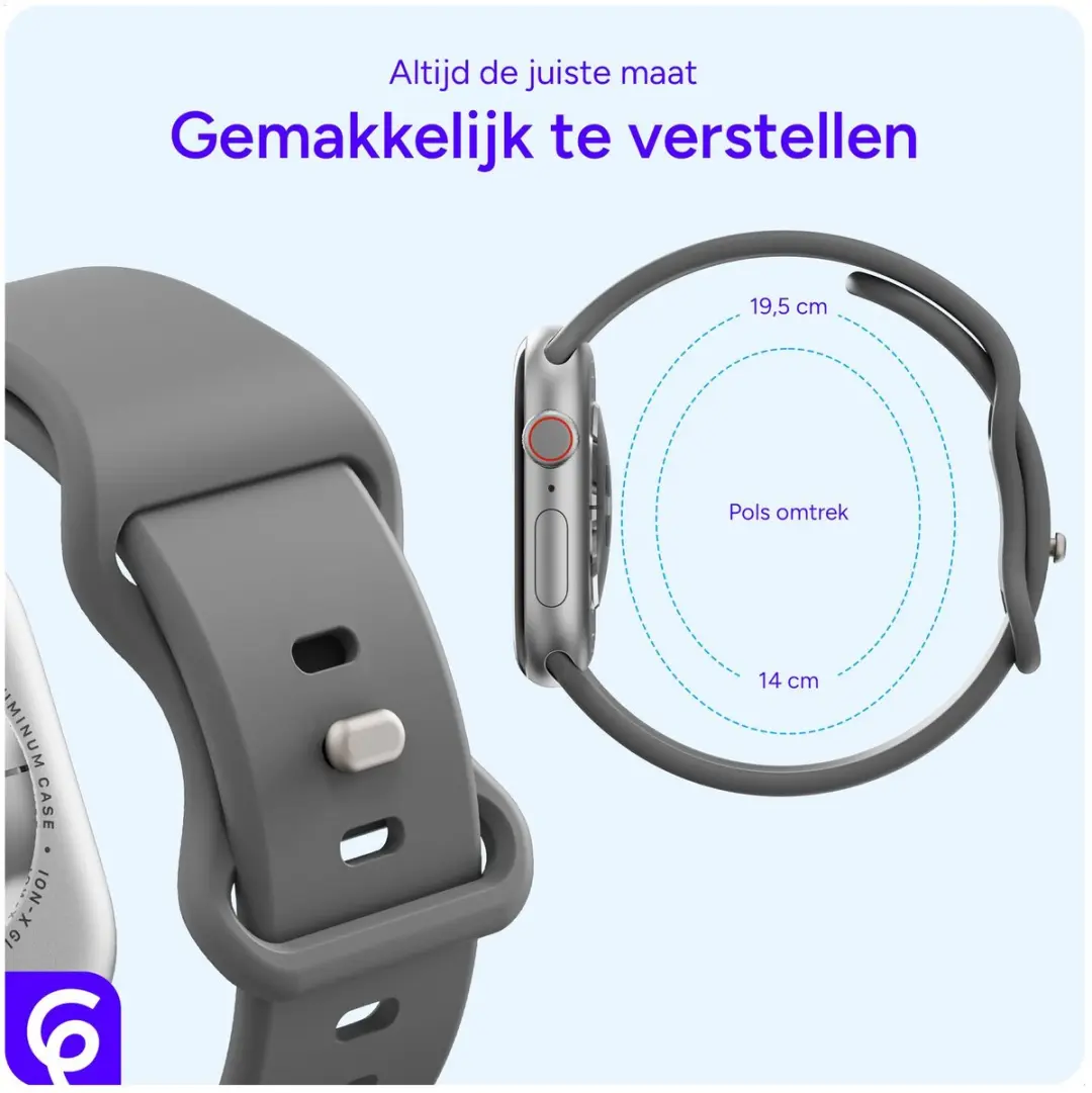 Selected SBG Siliconen Horlogebandje Apple Watch - Grijs