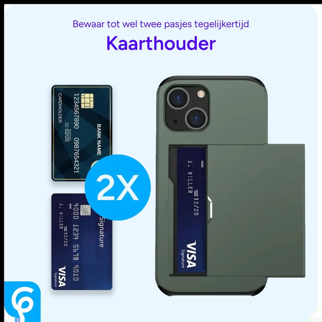 Selected Hoesje Samsung Galaxy S24 - Kaarthouder Groen